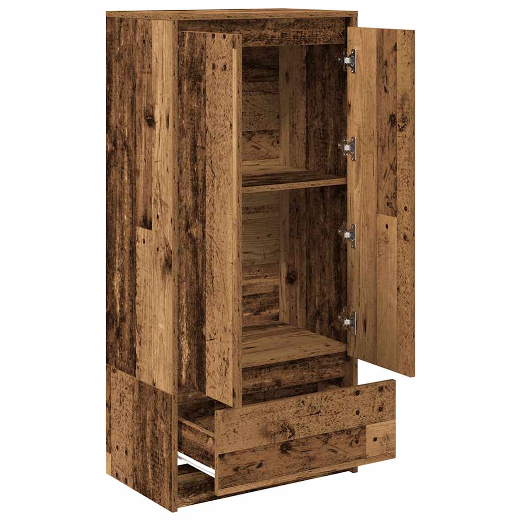Cabinet with Drawer Old Wood 55.5x34x119.5 cm Engineered Wood