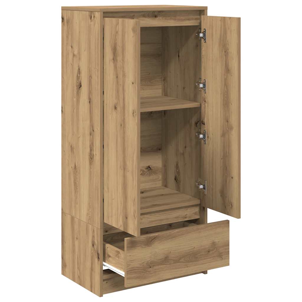 Cabinet with Drawer Artisan Oak 55.5x34x119.5 cm Engineered Wood
