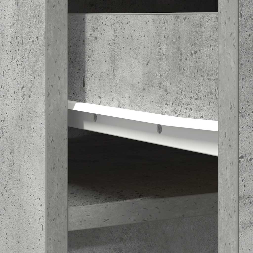 Highboard Concrete Grey 37.5x35x180 cm Engineered Wood