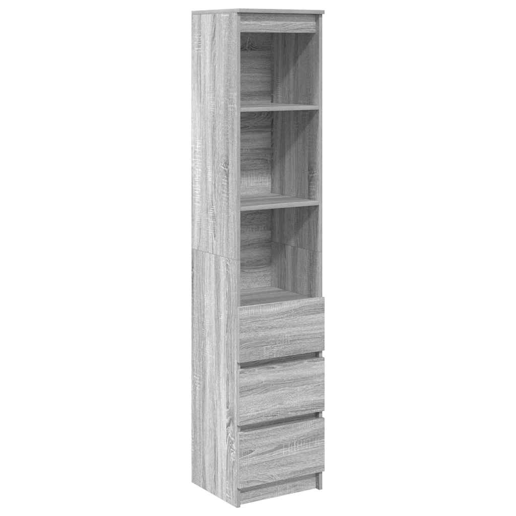 Highboard Grey Sonoma 37.5x35x180 cm Engineered Wood