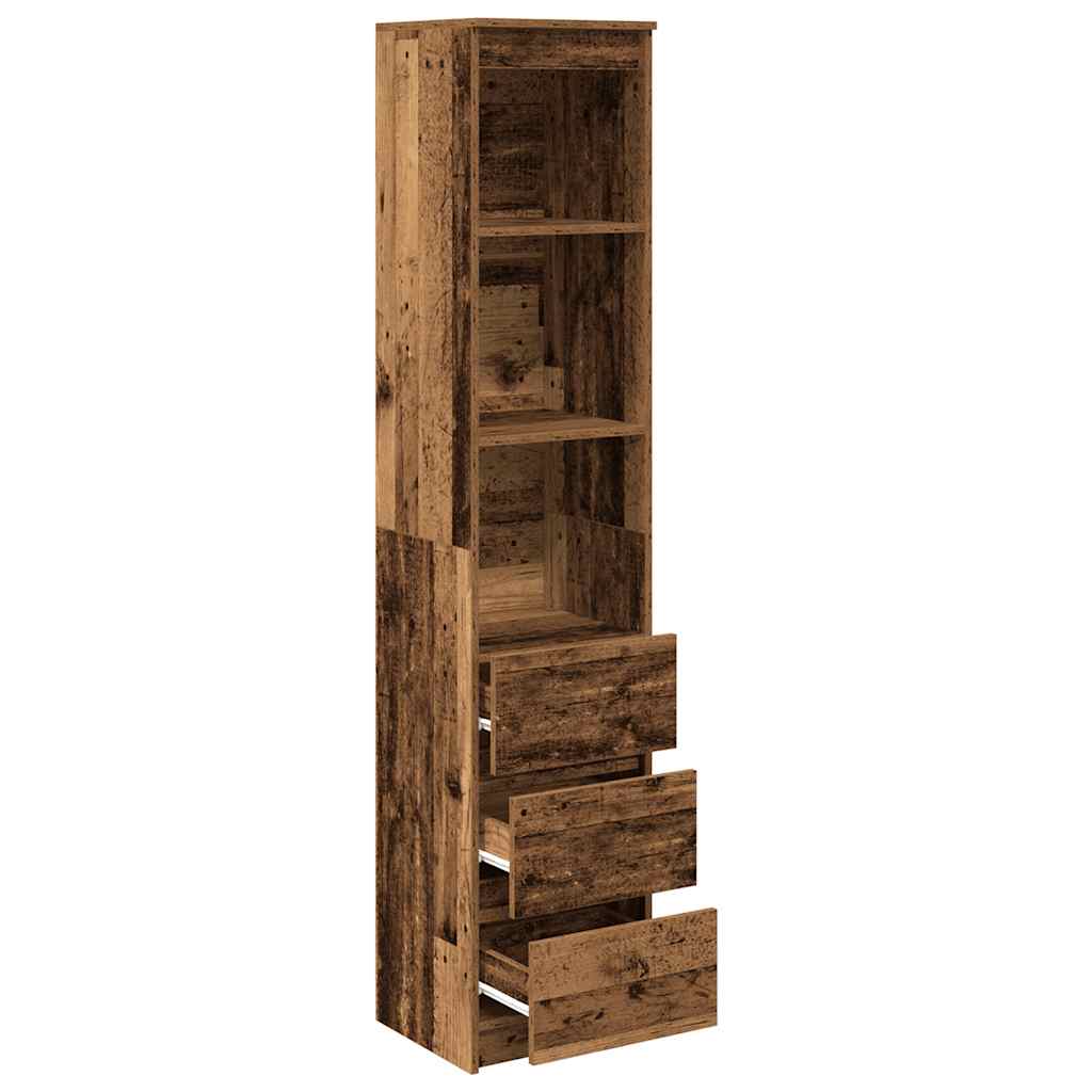 Highboard Old Wood 37.5x35x180 cm Engineered Wood