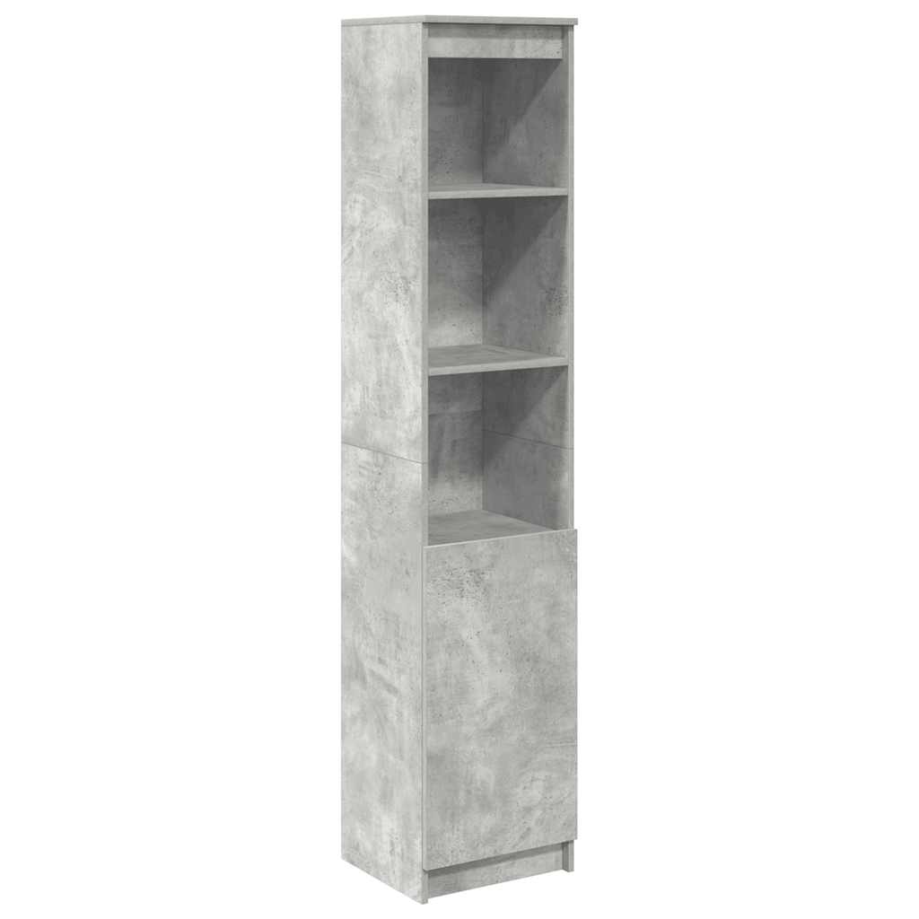 Highboard Concrete Grey 37.5x35x180 cm Engineered Wood
