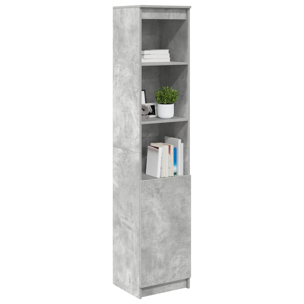 Highboard Concrete Grey 37.5x35x180 cm Engineered Wood
