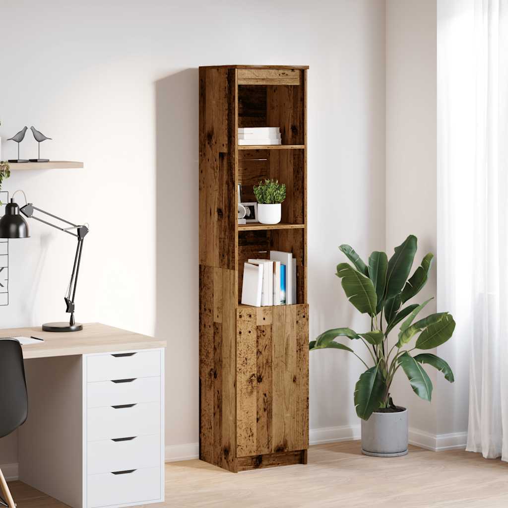 Highboard Old Wood 37.5x35x180 cm Engineered Wood