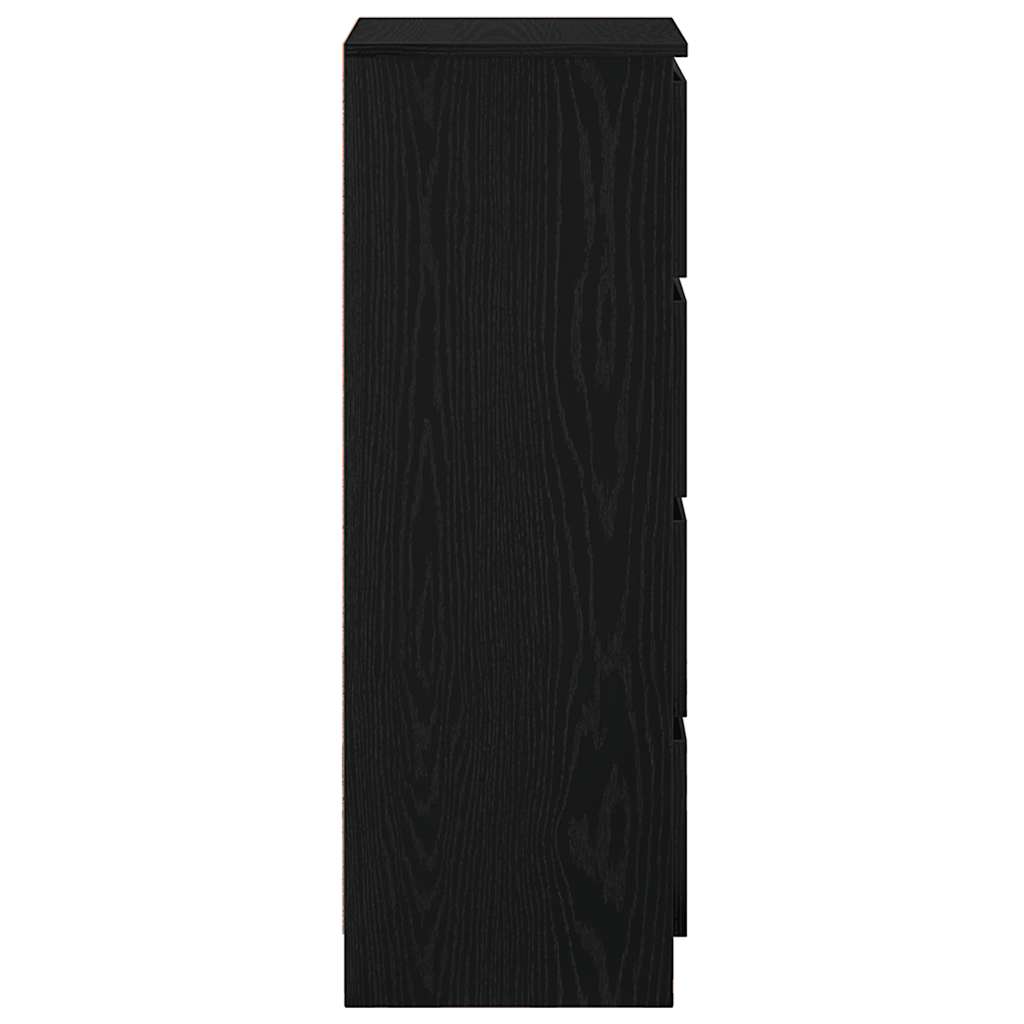 Sideboard Black Oak 37.5x35x99 cm Engineered Wood