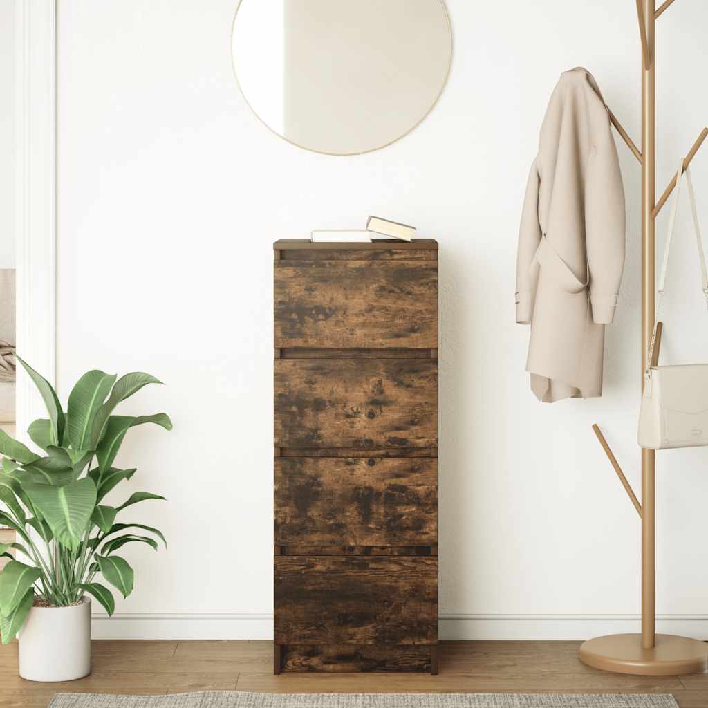 Sideboard Smoked Oak 37.5x35x99 cm Engineered Wood