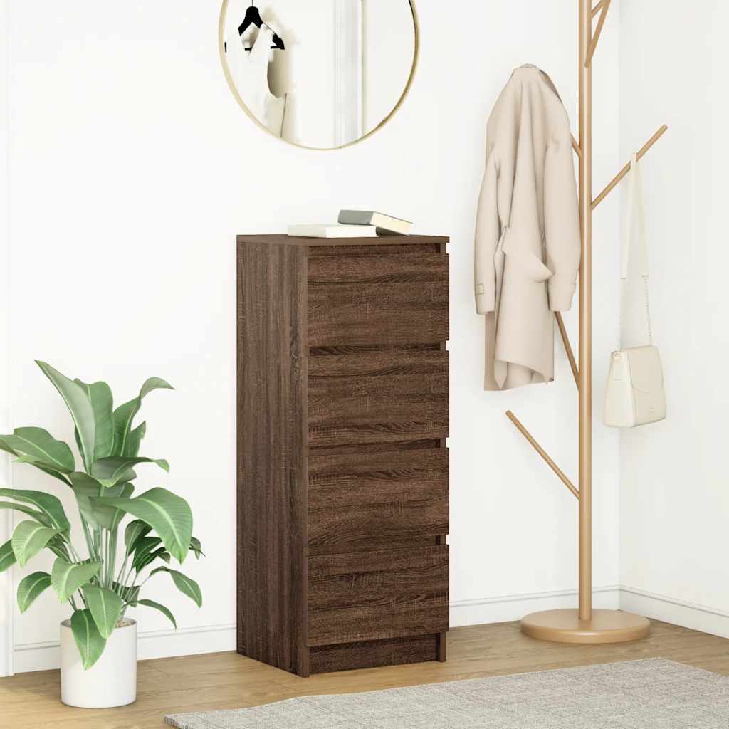 Sideboard Brown Oak 37.5x35x99 cm Engineered Wood