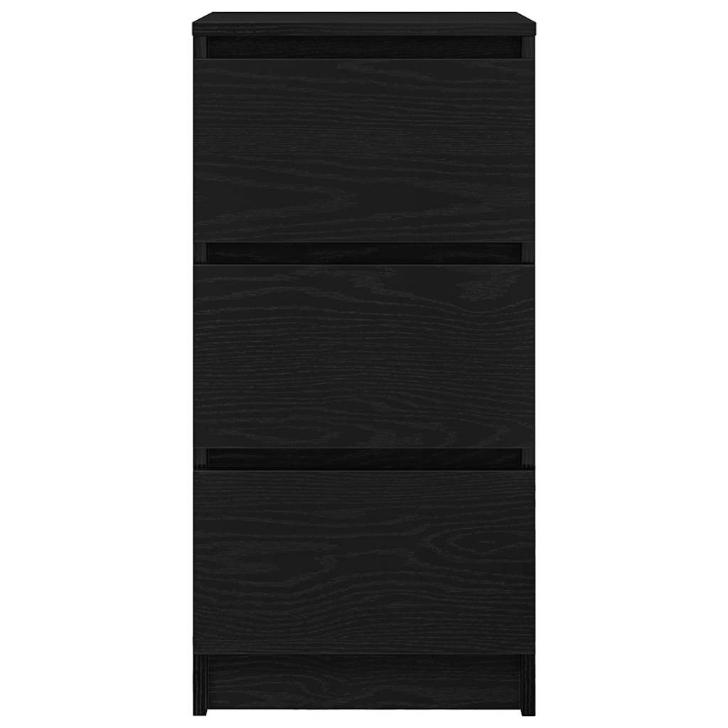 Sideboard Black Oak 37.5x35x76 cm Engineered Wood
