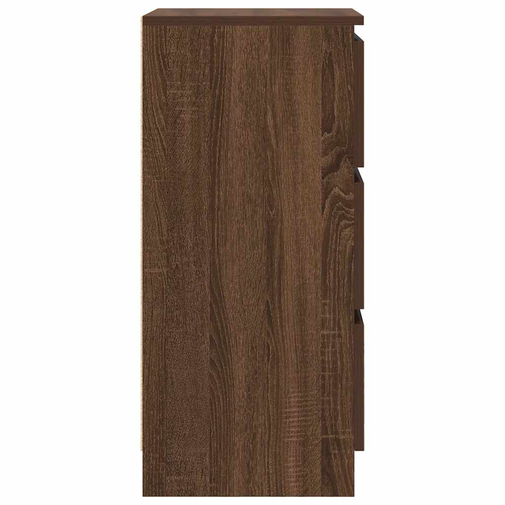 Sideboard Brown Oak 37.5x35x76 cm Engineered Wood