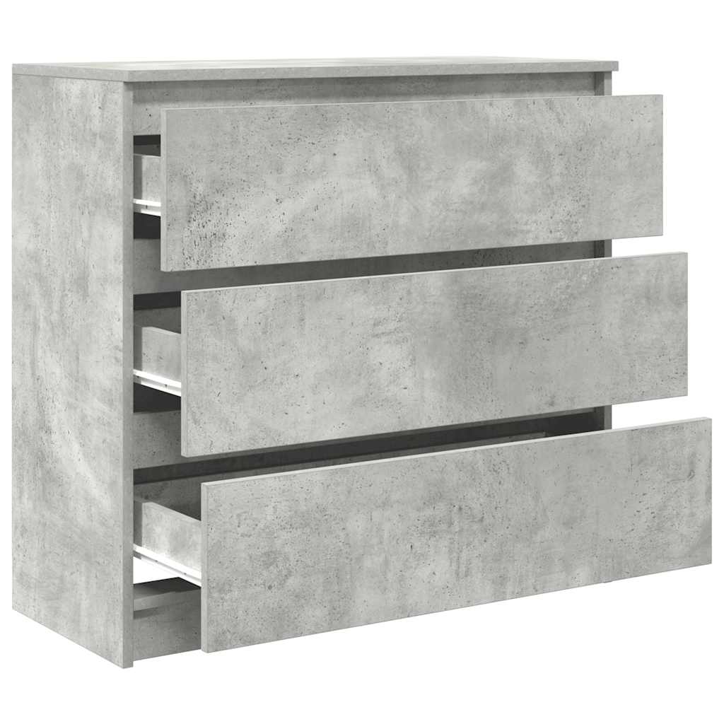 Sideboard Concrete Grey 80x35x76 cm Engineered Wood
