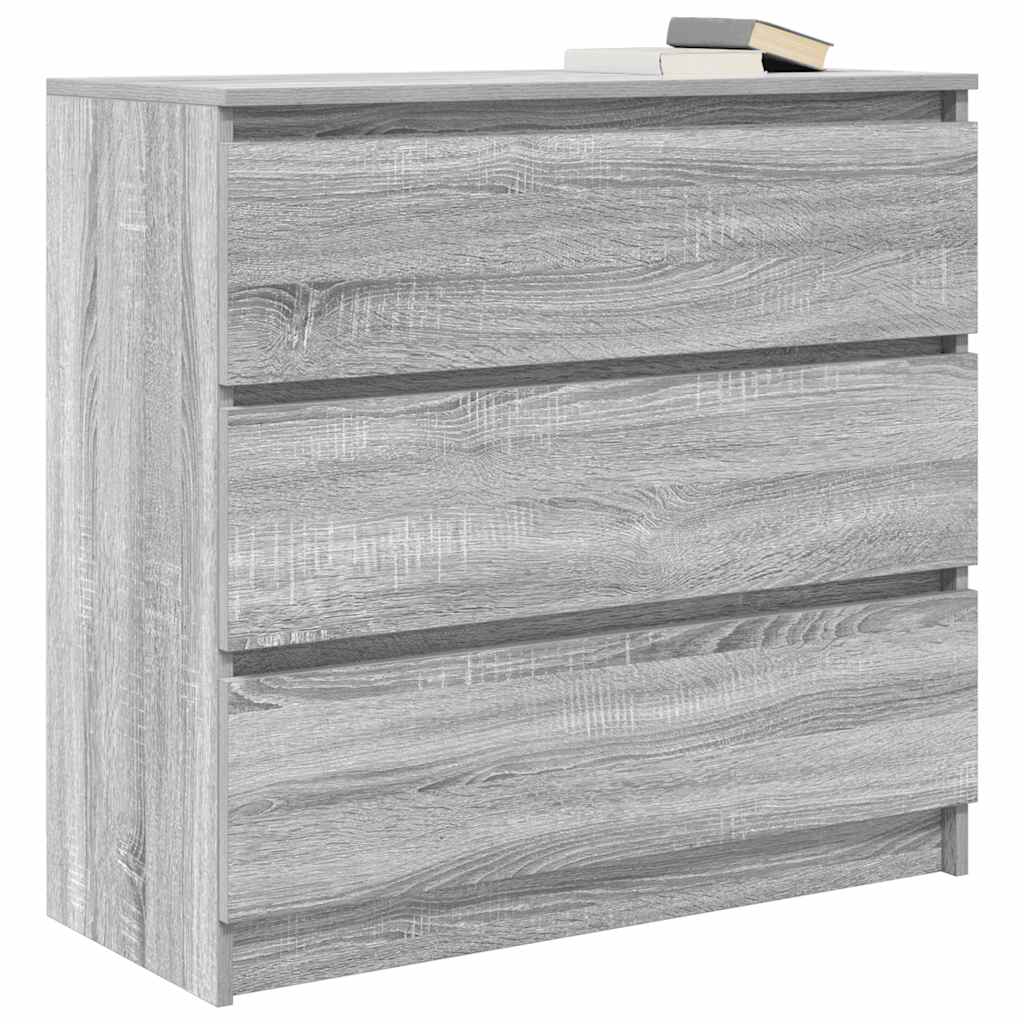 Sideboard Grey Sonoma 80x35x76 cm Engineered Wood