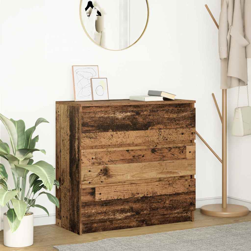 Sideboard Old Wood 80x35x76 cm Engineered Wood