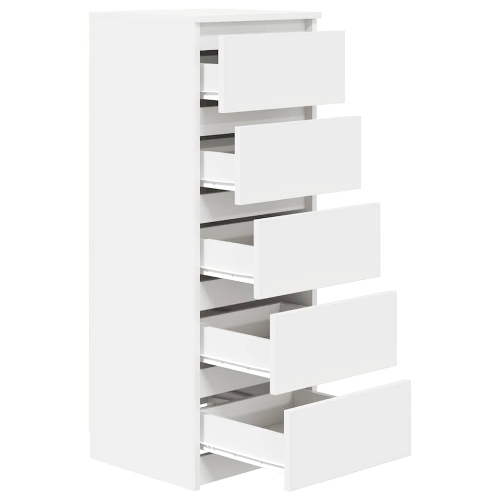 Sideboard with Drawers White 37.5x35x99 cm Engineered Wood