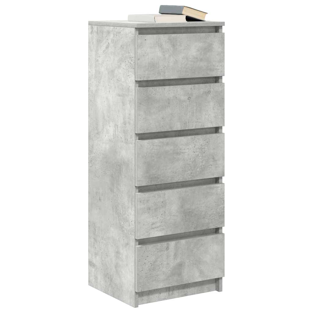 Sideboard with Drawers Concrete Grey 37.5x35x99 cm Engineered Wood