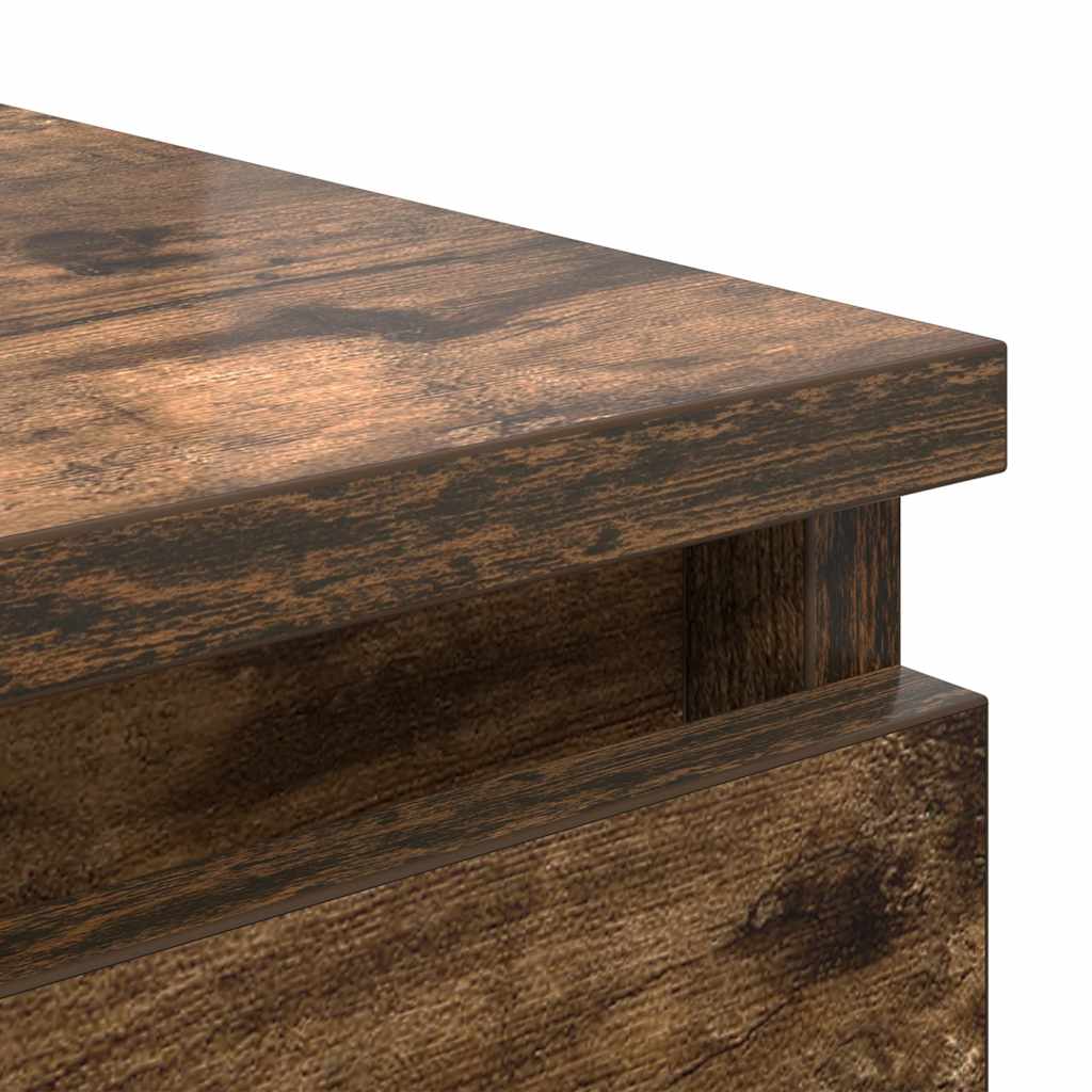 Sideboard with Drawers Smoked Oak 37.5x35x99 cm Engineered Wood