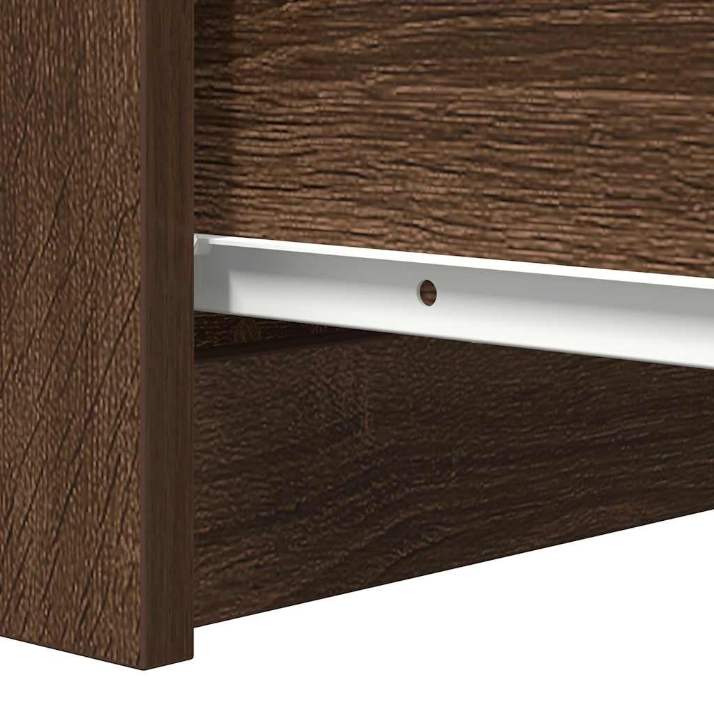 Sideboard with Drawers Brown Oak 37.5x35x99 cm Engineered Wood