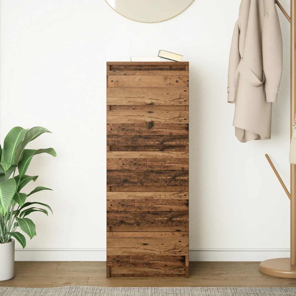 Sideboard with Drawers Old Wood 37.5x35x99 cm Engineered Wood