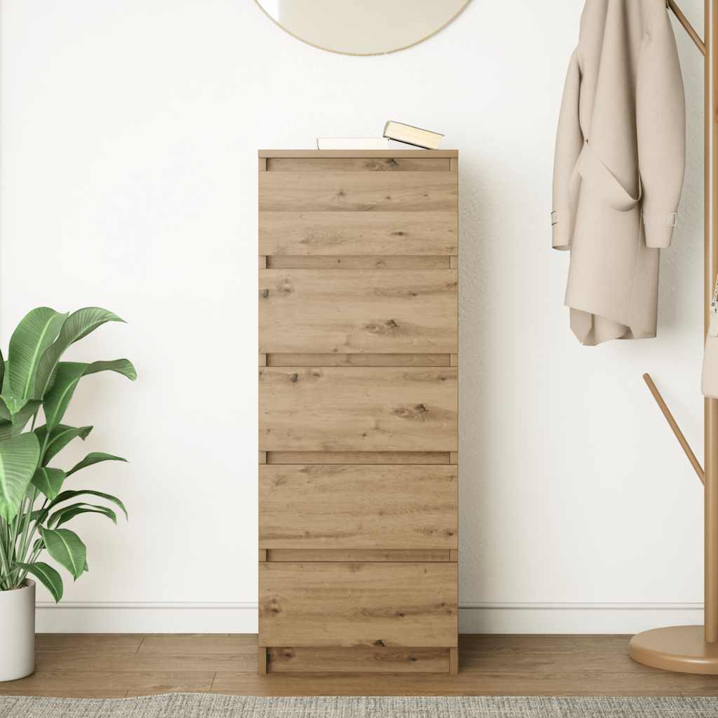 Sideboard with Drawers Artisan Oak 37.5x35x99 cm Engineered Wood