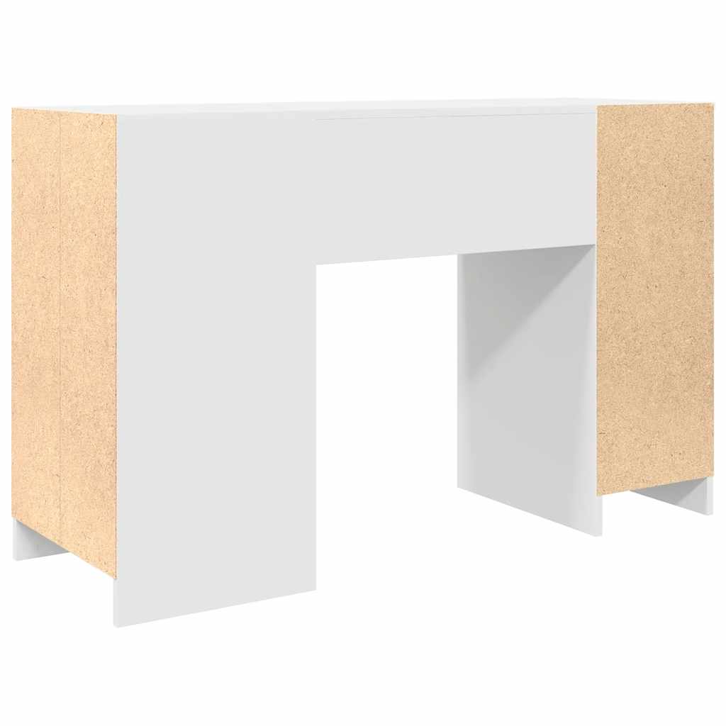 Desk White 120x42x76 cm Engineered Wood