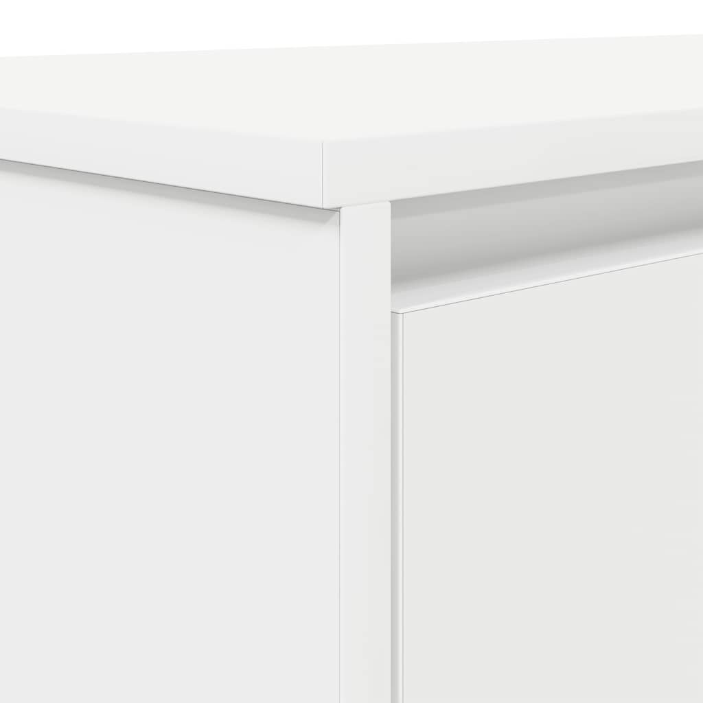 Desk White 120x42x76 cm Engineered Wood