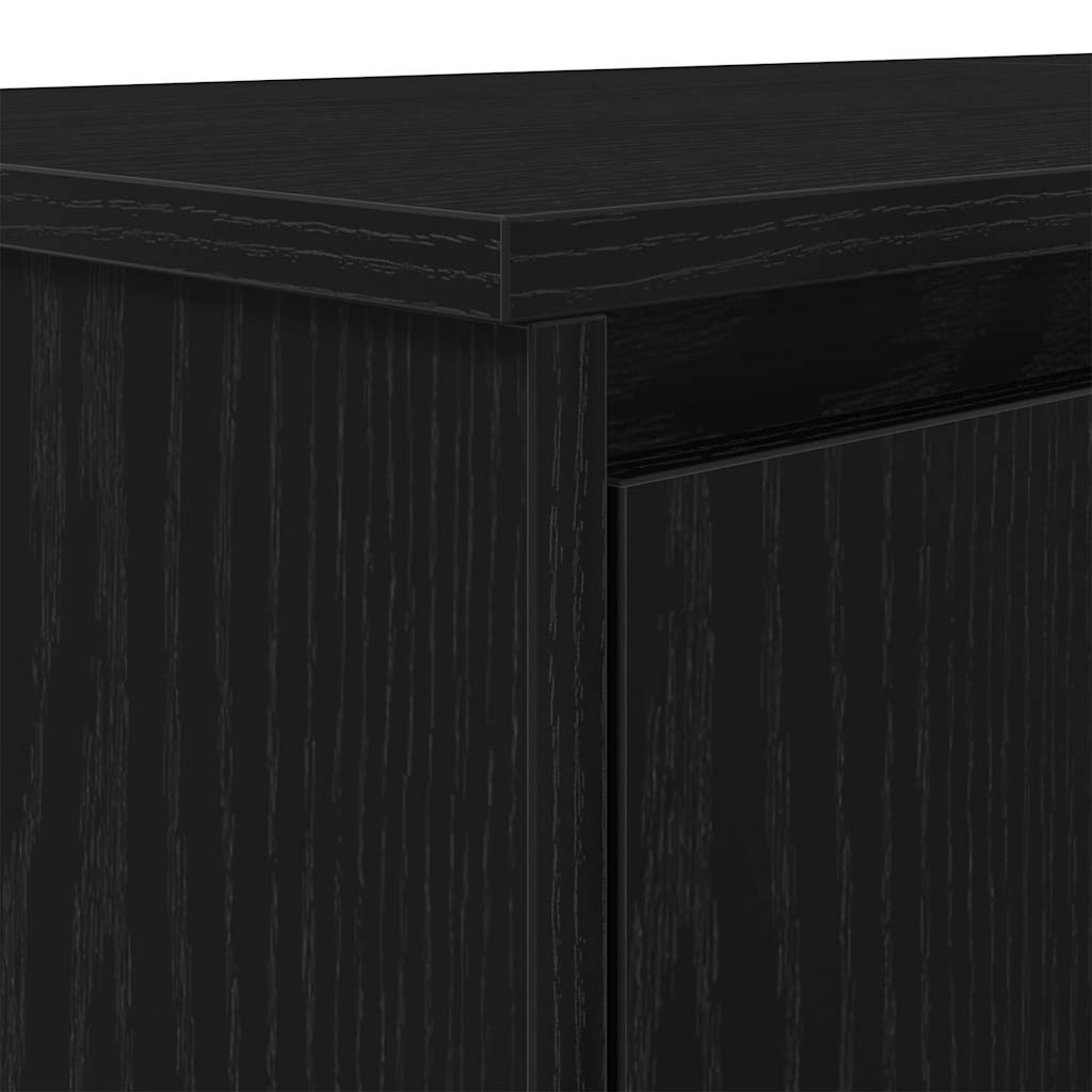 Desk Black Oak 120x42x76 cm Engineered Wood