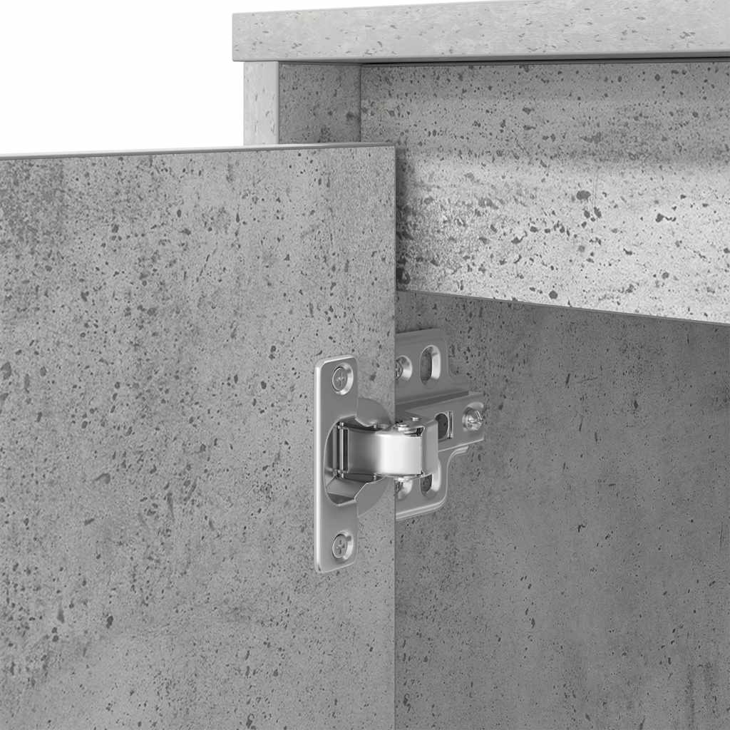 Desk Concrete Grey 120x42x76 cm Engineered Wood