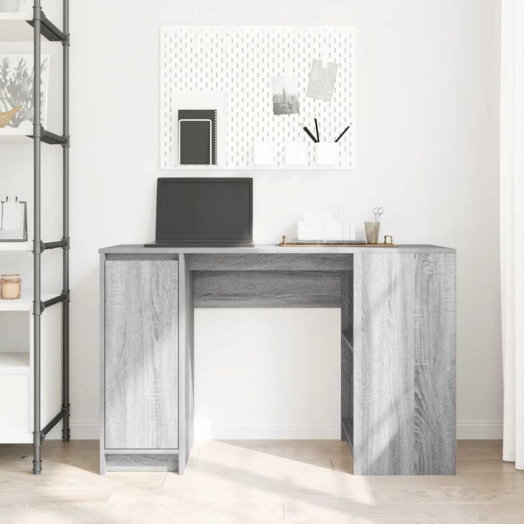 Desk Grey Sonoma 120x42x76 cm Engineered Wood