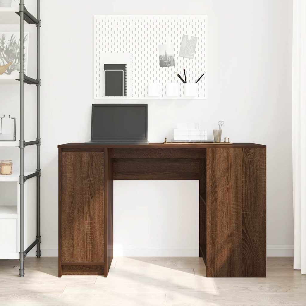 Desk Brown Oak 120x42x76 cm Engineered Wood
