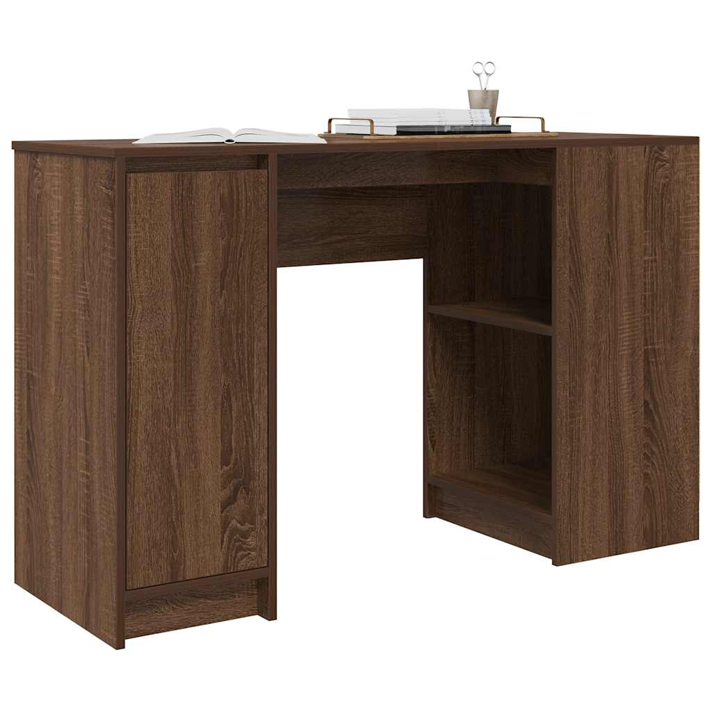 Desk Brown Oak 120x42x76 cm Engineered Wood