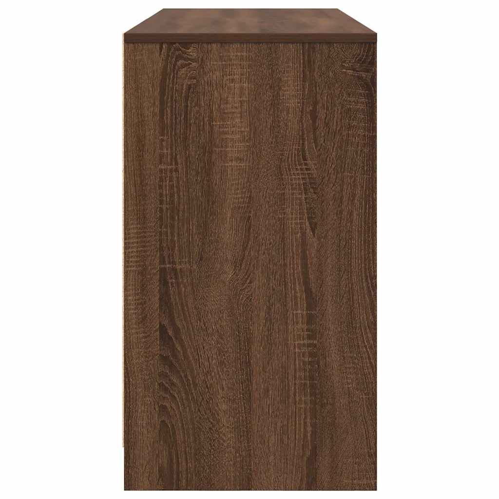 Desk Brown Oak 120x42x76 cm Engineered Wood