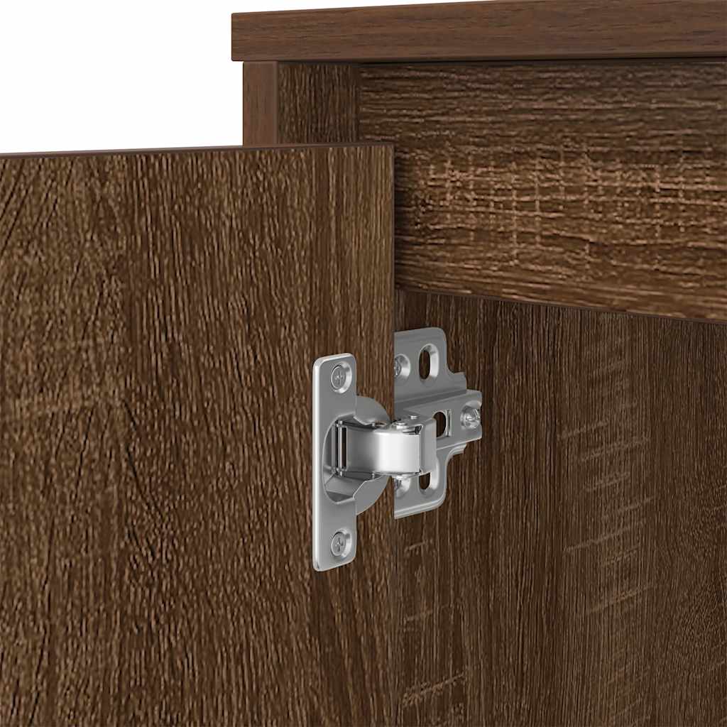 Desk Brown Oak 120x42x76 cm Engineered Wood