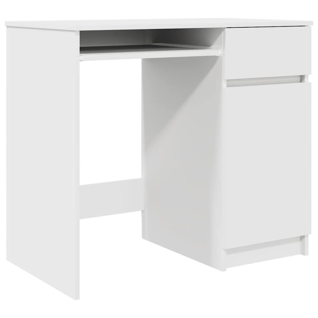 Desk White 86x49x76 cm Engineered Wood