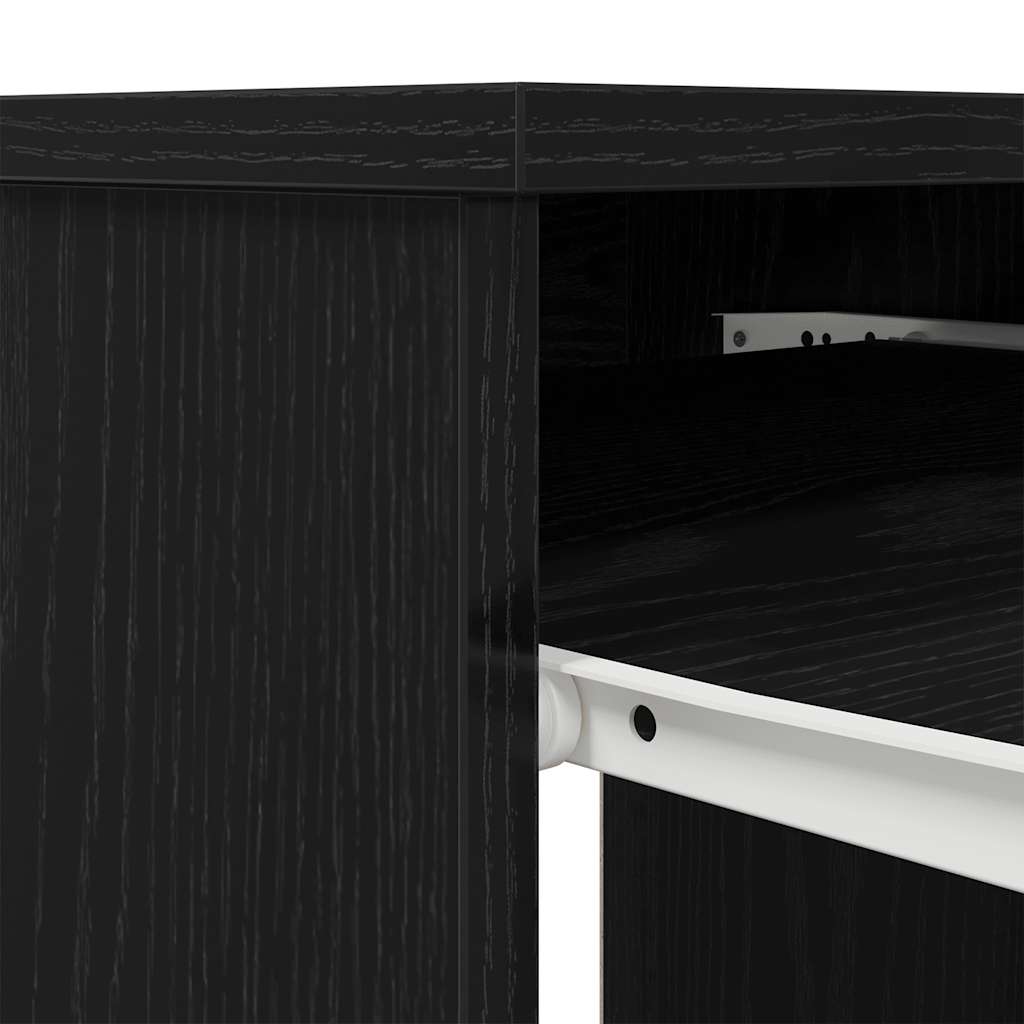 Desk Black Oak 86x49x76 cm Engineered Wood