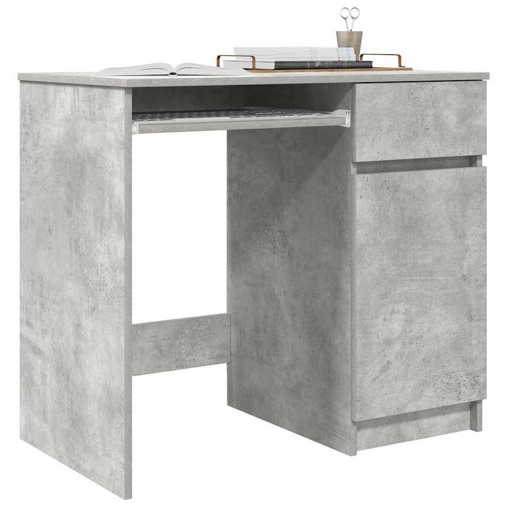 Desk Concrete Grey 86x49x76 cm Engineered Wood