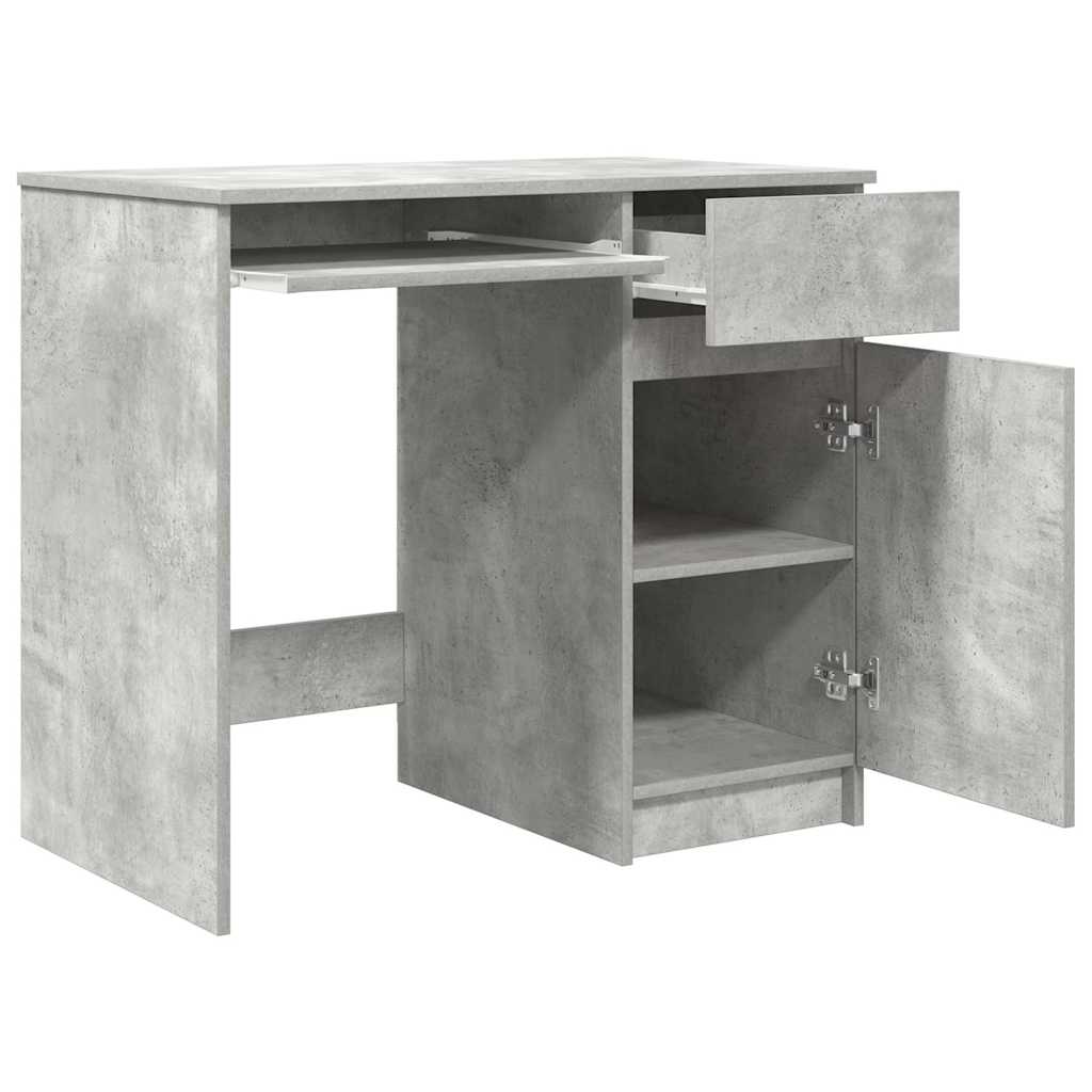 Desk Concrete Grey 86x49x76 cm Engineered Wood