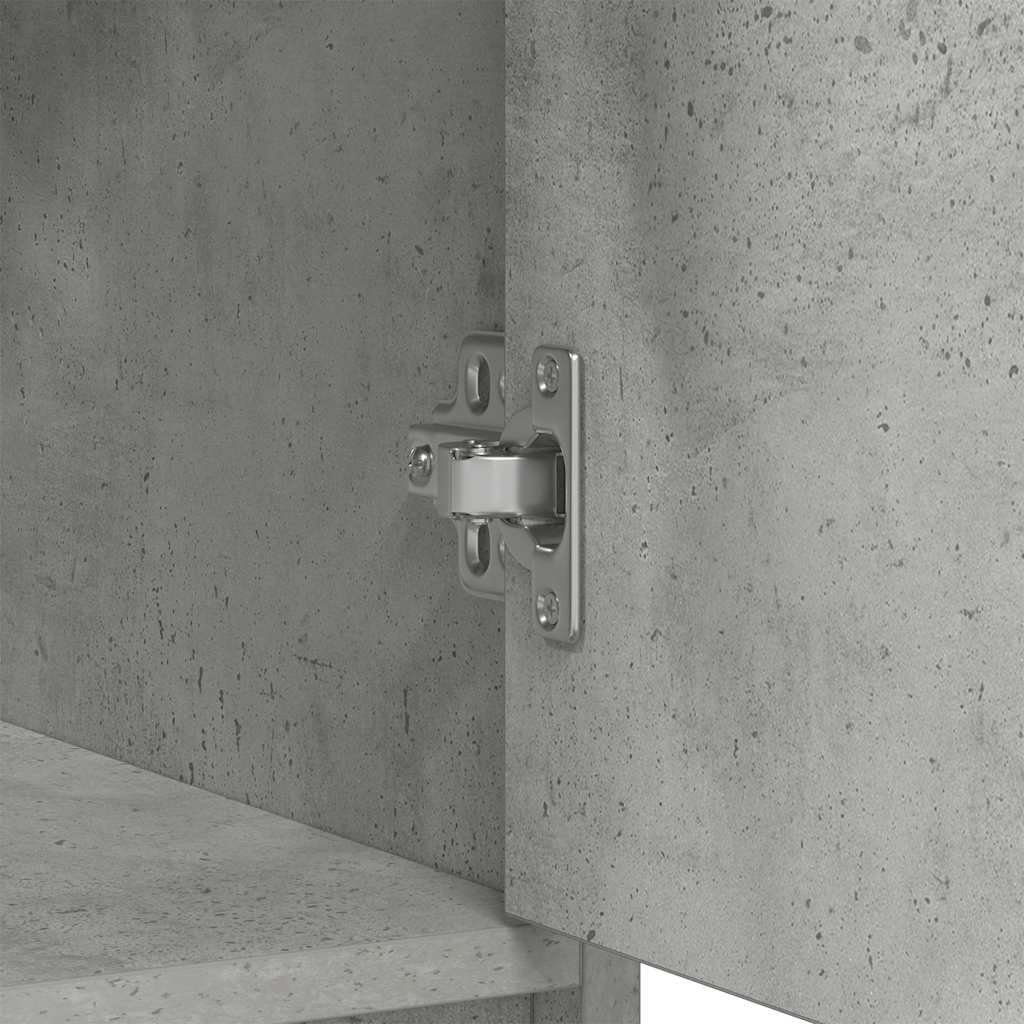 Sideboard with Drawers and Doors Concrete Grey 70.5x34x74.5 cm