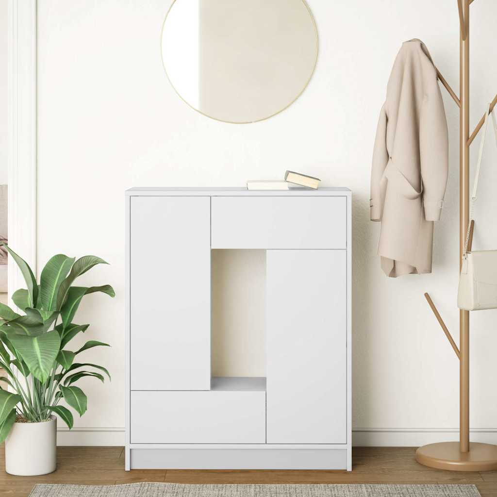 Sideboard with Drawers and Doors White 73x31x90 cm