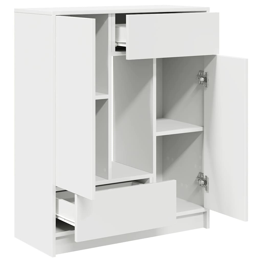 Sideboard with Drawers and Doors White 73x31x90 cm
