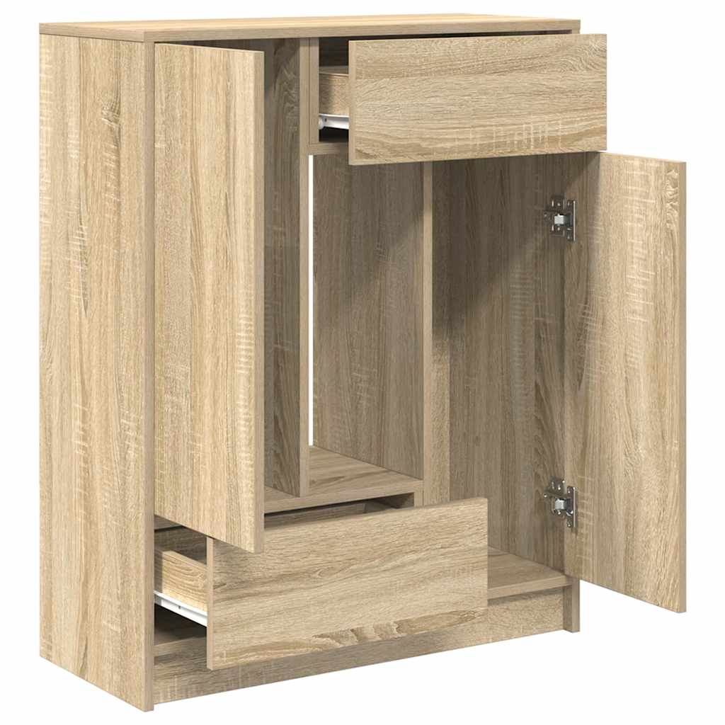 Sideboard with Drawers and Doors Sonoma Oak 73x31x90 cm