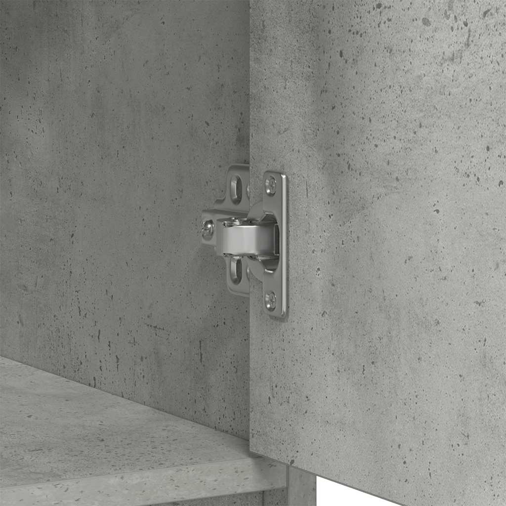 Sideboard with Drawers and Doors Concrete Grey 73x31x90 cm