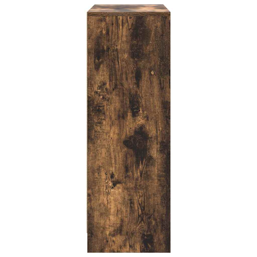 Sideboard with Drawers and Doors Smoked Oak 73x31x90 cm