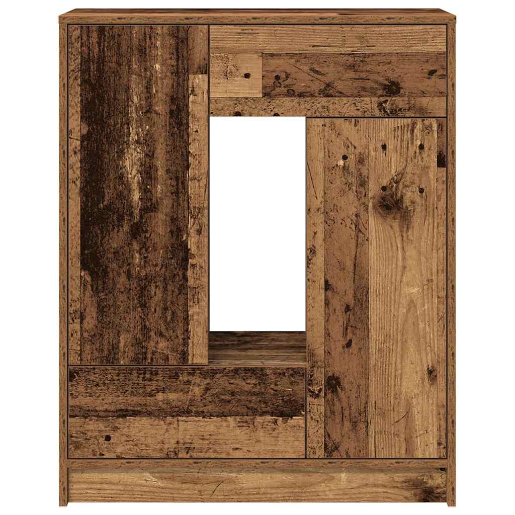 Sideboard with Drawers and Doors Old Wood 73x31x90 cm