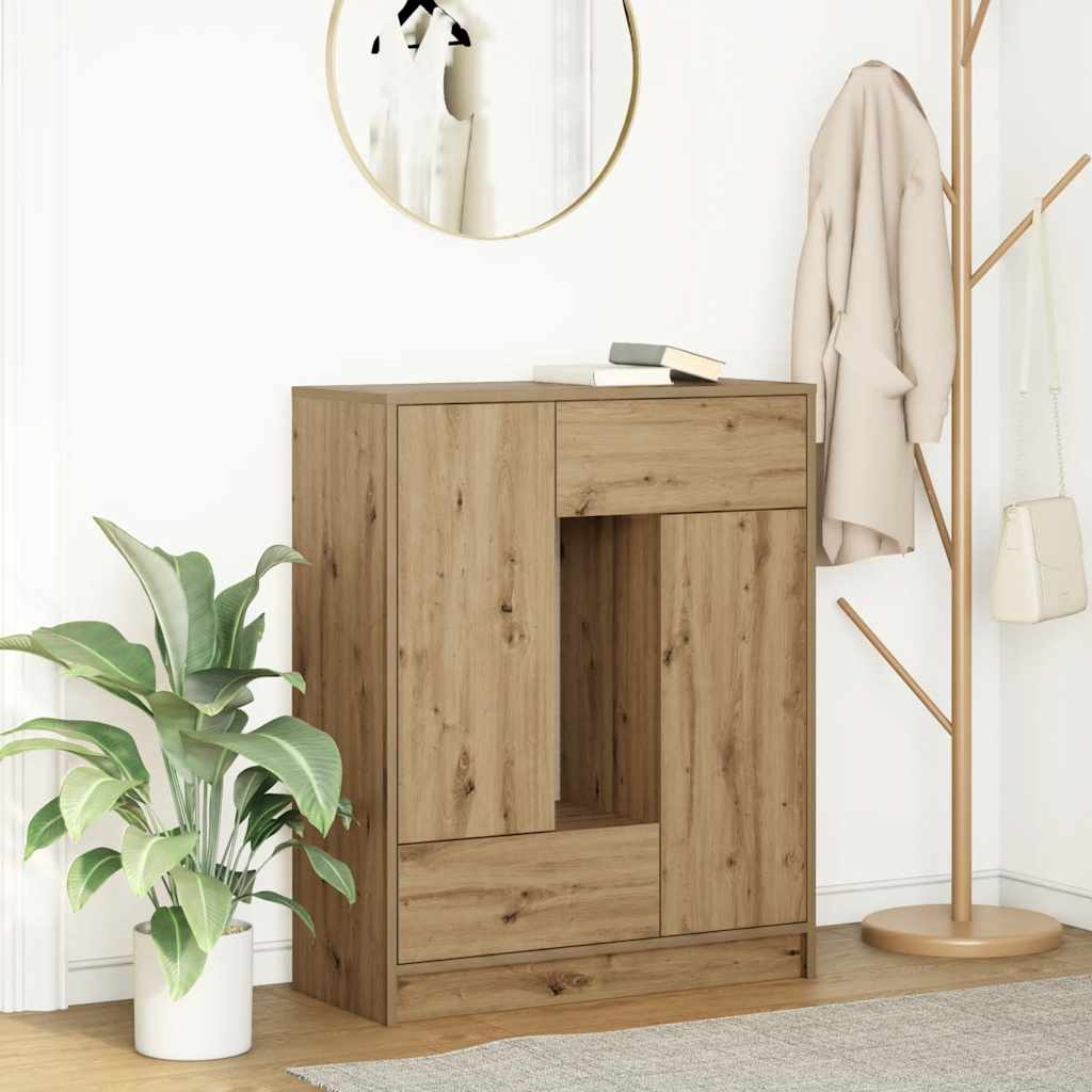 Sideboard with Drawers and Doors Artisan Oak 73x31x90 cm