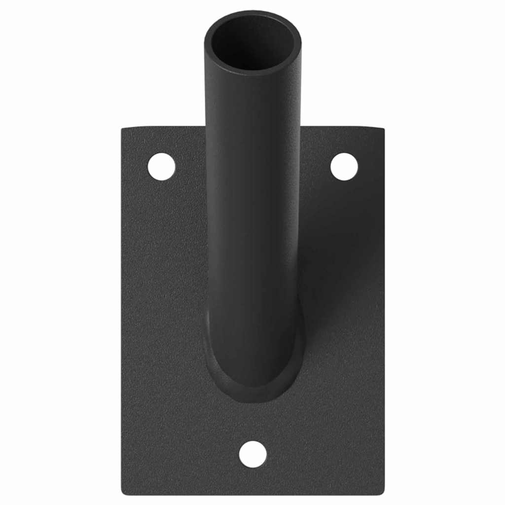 Flag Pole Holder Black 10.5 x 7.5 cm Steel