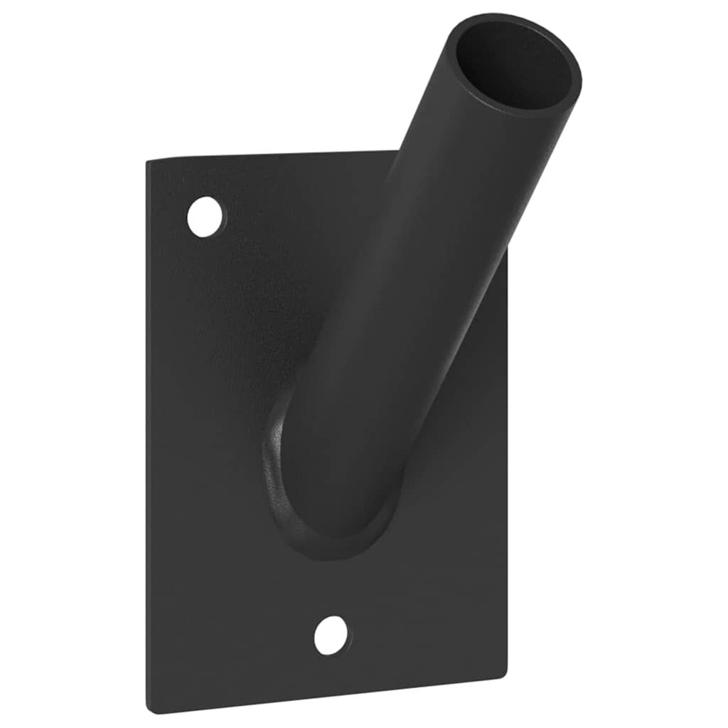 Flag Pole Holder Black 10.5 x 7.5 cm Steel
