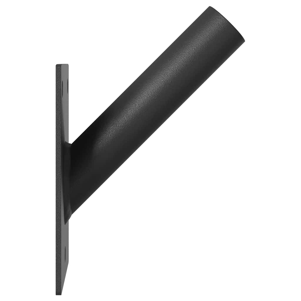 Flag Pole Holder Black 10.5 x 7.5 cm Steel