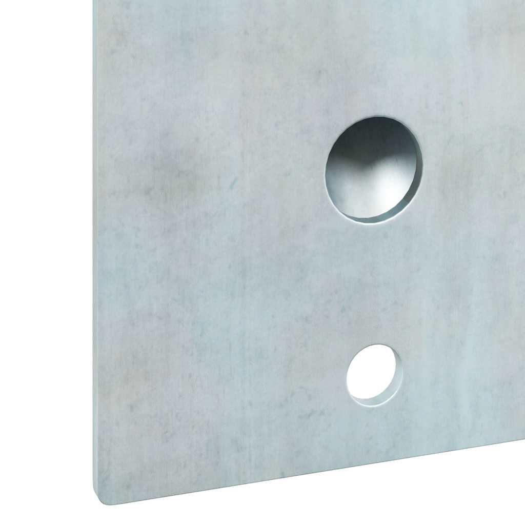 Flag Pole Holder Silver 10.5 x 7.5 cm Steel