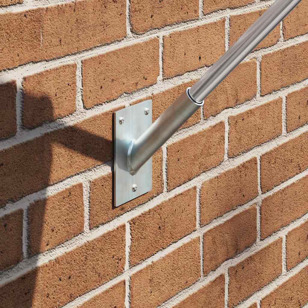 Flag Pole Holder Silver 10.5 x 7.5 cm Steel