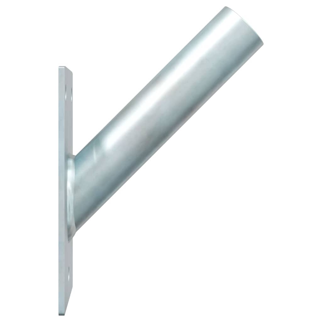 Flag Pole Holder Silver 10.5 x 7.5 cm Steel