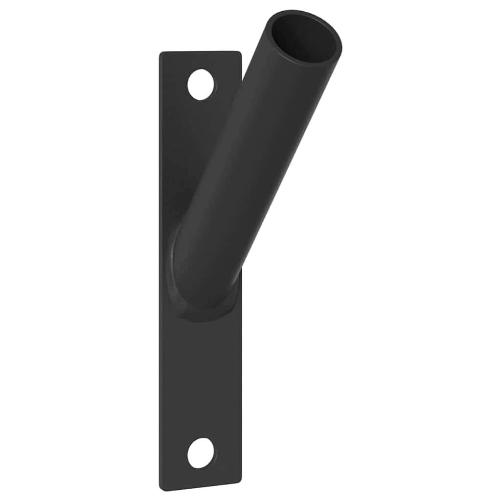 Flag Pole Holder Black 15 x 3 cm Steel